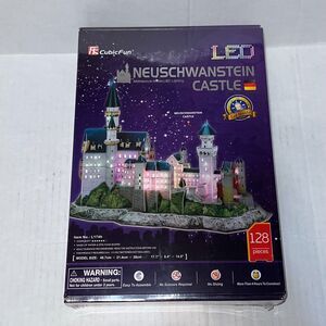 Cubic Fun LED 3D Puzzle L174H Neuschwanstein Castle Building 128 Pcs New Sealed
